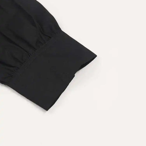 Load image into Gallery viewer, Women Black Pleated Elegant Mini Shirt Dress New Lapel Long Sleeve Loose Fit Fashion Tide Spring Autumn 2025 1DE365901
