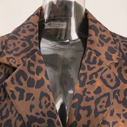 Load image into Gallery viewer, Women Leopard Print Big Size Casual Vintage Mini Vest Dress New Lapel Sleeveless Fashion Tide Spring Autumn 2025 1DH5205
