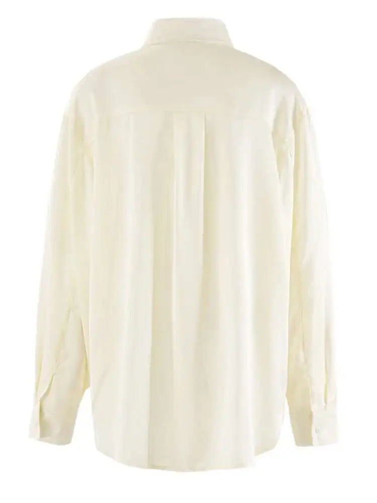 Women Black Embroidery Tassels Big Size Elegant Blouse New Lapel Long Sleeve Shirt Fashion Tide Spring Autumn 2025 CPG2149