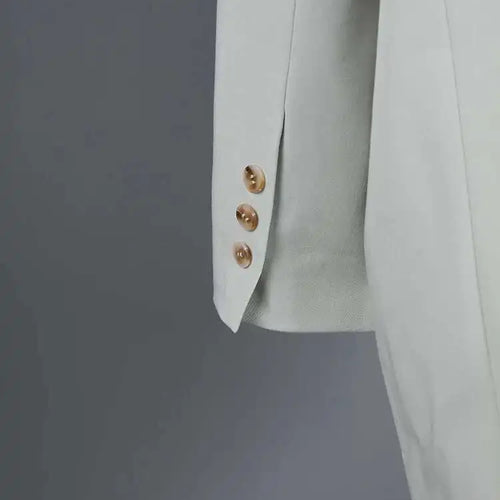 Load image into Gallery viewer, Women Beige Brief Long Big Size Elegant Blazer New Lapel Long Sleeve Jacket Fashion Tide Spring Autumn 2025 1LD1941
