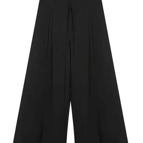 Load image into Gallery viewer, High Waist Ribbons Black Pleated Long Casual Wide Leg Pants New Trousers Women Fashion Tide Spring Autumn 2025 1DH4237
