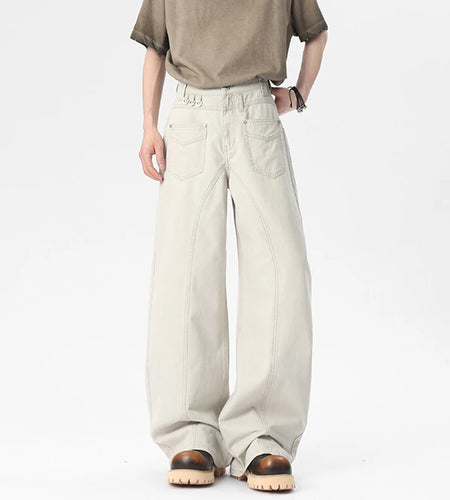 Men's Casual Pants New American Style High Street Trendy Patchwork Multi Pockets Design Male Straight Leg Bottoms 9W1803