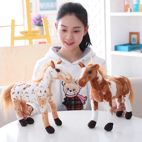 Load image into Gallery viewer, 28-70CM Simulation Horse Plush Toys Cute Stuffed Animal Doll Soft Realistic Horse Toy Kids Newborn Birthday Gift Home Decoration
