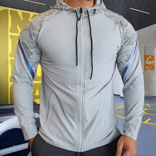 Load image into Gallery viewer, Men Running Sport Hoodies Gym Fitness Long Sleeve Sweatshirt Compression Training Bodybuilding Coat Outdoor Hooded Jacket Tops
