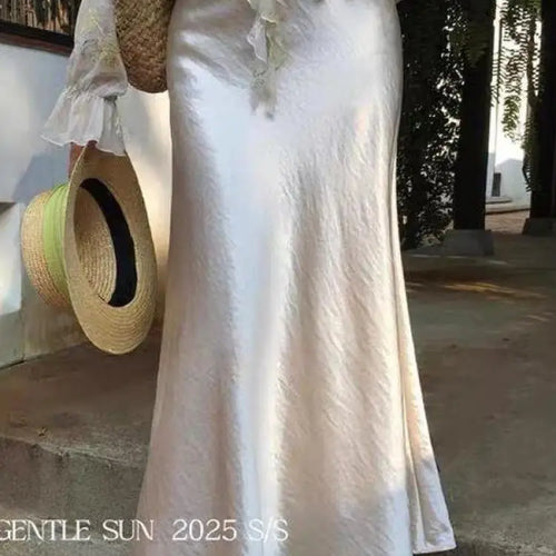 Load image into Gallery viewer, Spring Summer French Vintage Solid Elegant Sexy Club Long Skirts Women Slim Vacation Wrap Hip Fishtail Half Skirt 2025 Popular
