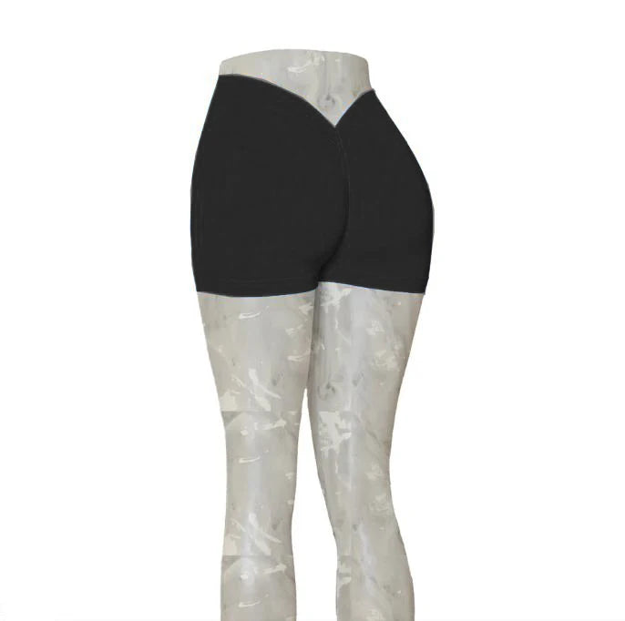 24Colors Nylon Back V Butt Yoga Pants Women High Waist Fitness Workout Gym Running Scrunch Leggings Shorts Active Wear v1