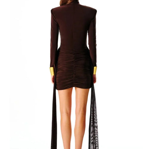 Load image into Gallery viewer, Elegant Long Sleeve Tight Party Club Evening Dress Women Autumn/Winter New 2025 Belt Bodycon Vestidos Sexy Slim Skirt
