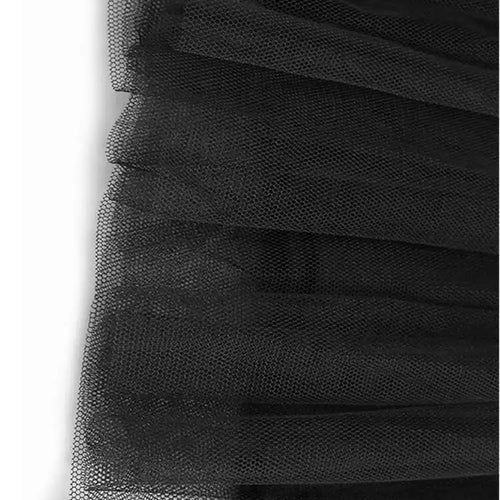 Load image into Gallery viewer, Women Black Mesh Ruffles Spliced Big Size Midi Dress New Round Neck Long Sleeve Fashion Tide Spring Autumn 2025 1DH7180
