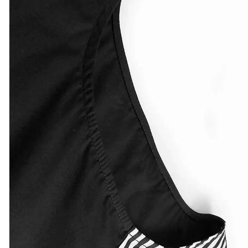 Load image into Gallery viewer, Women Black Striped Dot Flower Big Size T-shirt New Round Neck Short Sleeve Fashion Tide Spring Summer 2025 1DH4878
