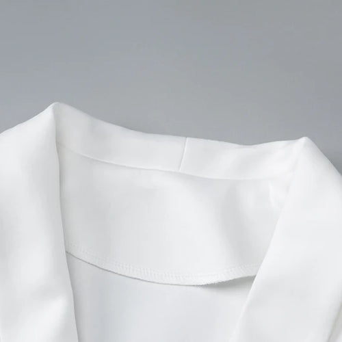 Load image into Gallery viewer, Women's Summer Solid Color Sexy Deep V Mini Dress Single Breasted  Long Sleeves Ruffled Edge Elegant Bodycon Dresses
