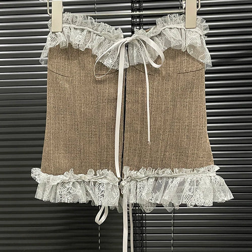 Load image into Gallery viewer, Hit Color Chic Two Piece Set For Women Strapless Sleeveless Vest High Waist Designer Pant Slimming Sets Female New
