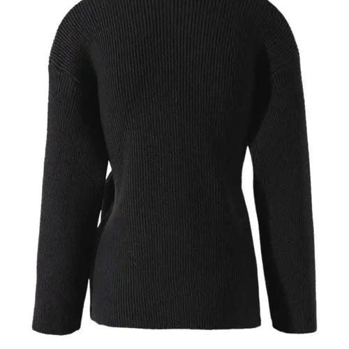 Load image into Gallery viewer, Gray Irregular Bandage Elegant Sweater Round Neck Long Sleeve Women Pullovers New Fashion Tide Autumn Winter 2025 2R4635
