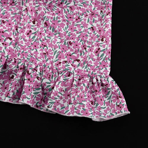 Load image into Gallery viewer, Short Ruffle Sleeve Floral Dress For Women Fashion O Neck High Waist A-line Loose Backless Sexy Mini Dress Elegant
