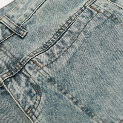 Load image into Gallery viewer, Men's Jeans New American Style Bent Knife Design Denim Pants Wide Leg Loose Gradient Color Trendy Male Bottoms 9W1774
