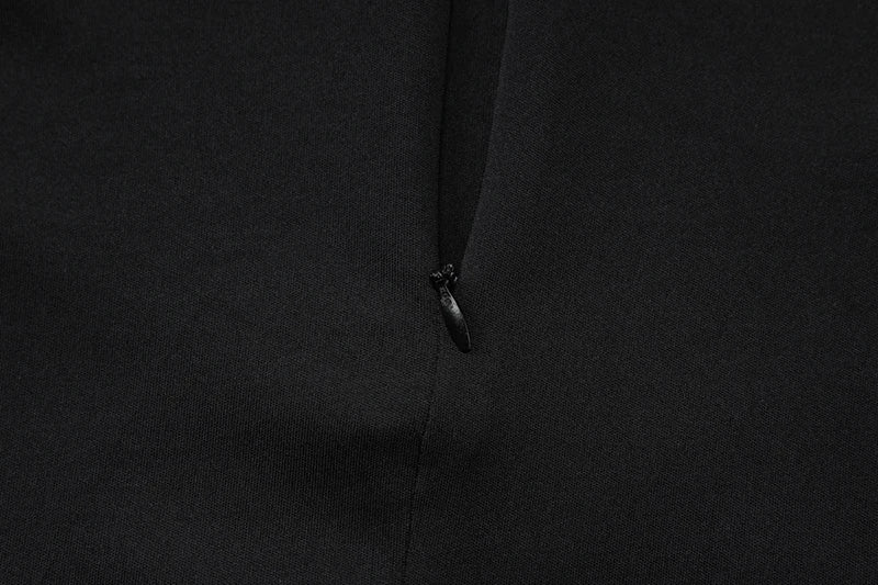 Sexy Sleeveless Patchwork Off-shoulder Backless Strapless Mini Dress For Women Solid Zipper Slim Sexy Club Party Dress