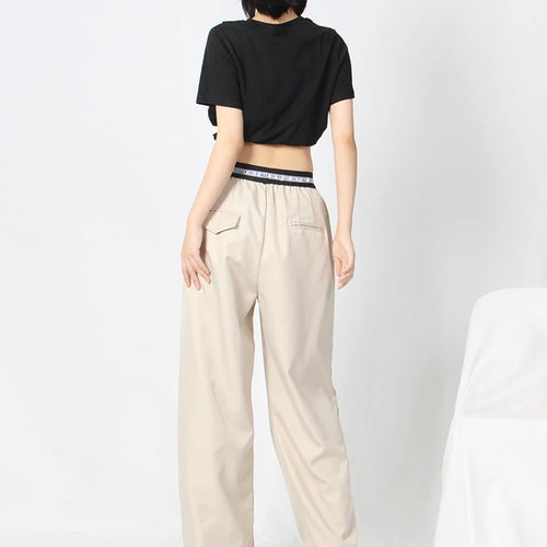 Load image into Gallery viewer, Korean Fashion Loose Wide Leg Pants For Women High Waist Casual Solid Trousers Female Clothes Style Spring
