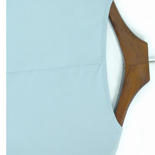 Load image into Gallery viewer, Women Blue Pleated Irregular Big Size Midi Dress New Round Neck Short Sleeve Fashion Tide Spring Summer 2025 1DJ1230
