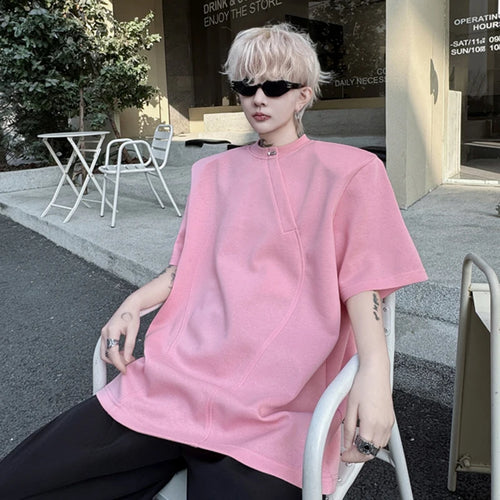 Load image into Gallery viewer, Summer New Trendy Men's T-shirt Short Sleeve Pullover O-neck Beading Male Tees Fashion Tide Summer Menwear Top 9W1793
