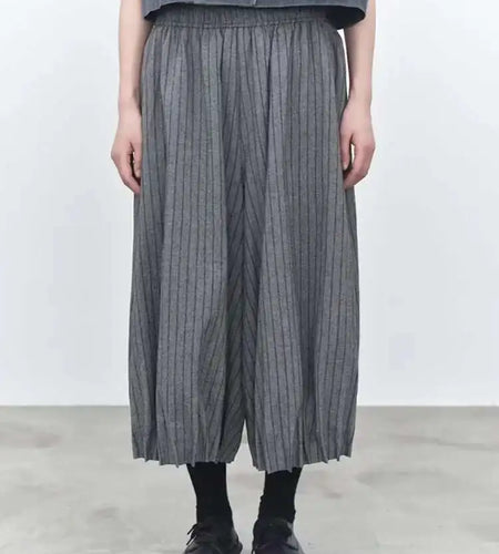 High Elastic Waist Black Striped Pocket Casual Wide Leg Pants New Trousers Women Fashion Tide Spring Autumn 2025 1DJ0115