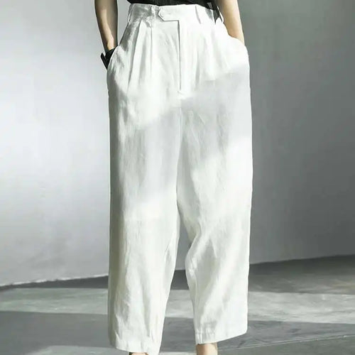 Load image into Gallery viewer, High Waist Black Topstitched Pockets Wide Leg Pants New Loose Fit Trousers Women Fashion Tide Spring Autumn 2025 1DF5357
