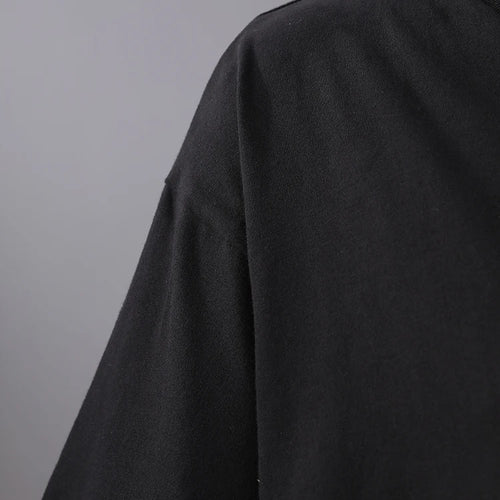 Load image into Gallery viewer, Women Black Ruffles Irregular Big Size Mini Dress New Round Neck Short Sleeve Fashion Tide Spring Summer 2025 1DH9574
