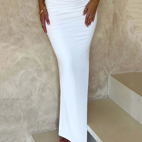Load image into Gallery viewer, Thickened Fabric Sexy Maxi Skirt Women 2023 Autumn Winter New Solid High Waist Skinny Club Party Long Skirt Elegant
