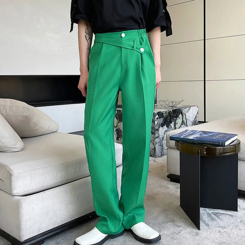 Load image into Gallery viewer, Korean Style Casual Men&#39;s Suit Pants Simple Solid Color Straight Trousers Button Pocket 2025 Spring New  Versatile 9A1283
