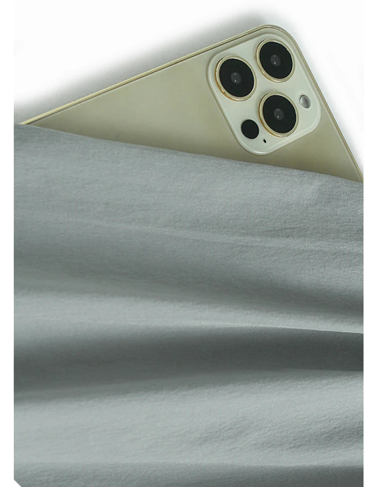 Women Gray Pleated Ruffles Big Size Elegant Midi Dress New Round Neck Short Sleeve Fashion Tide Spring Summer 2025 1DJ0927