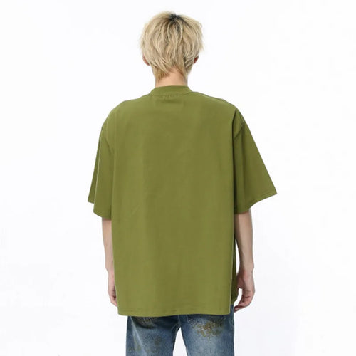 Load image into Gallery viewer, Men T-shirts Menwear Minimalist Metal Design Short Sleeve Fashion Round Collar Male Tops Summer Korean Style 9C5211
