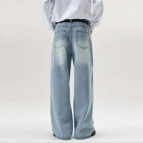 Load image into Gallery viewer, Summer Mens Jeans Vintage Distressed Straight Wide Leg Baggy Denim Pants Streetwear New Fashion Men Trousers Spring 9W1547
