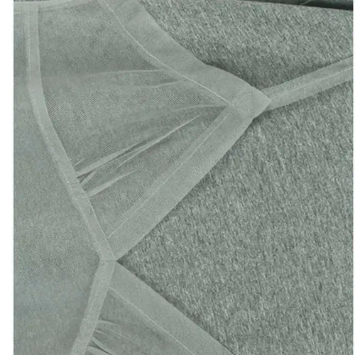 Load image into Gallery viewer, Women Gray Mesh Spliced Big Size Casual Midi Dress New Round Neck Short Sleeve Fashion Tide Spring Summer 2025 1DH9817
