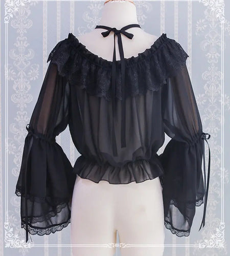 Japanese Preppy Autumn Spring Women White Shirt Collar Ruffles Femininos Blusas Cute Kawaii Sweet Lolita Girl Blouse