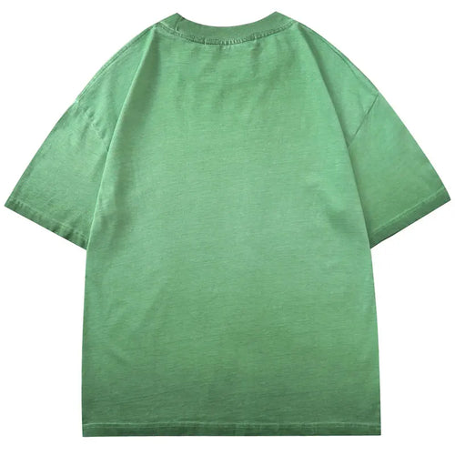 Load image into Gallery viewer, Vintage T-Shirts Y2K Grunge Graphic Printed Punk Gothic Tshirt Streetwear Hip Hop Harajuku Baggy Short Sleeve Washed Tops Green
