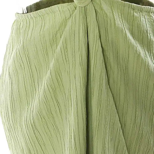 Load image into Gallery viewer, Women Green Waist Knot Cut-out Long Elegant Dress New Round Neck Sleeveless Loose Fit Fashion Spring Summer 2025 17A7128
