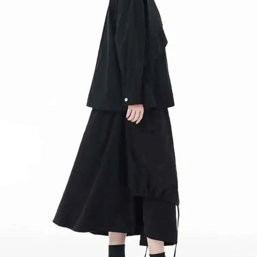 Load image into Gallery viewer, Women Blue Big Size Irregular Casual Blouse New Lapel Long Sleeve Loose Fit Shirt Fashion Tide Spring Autumn 2025 1DH3555
