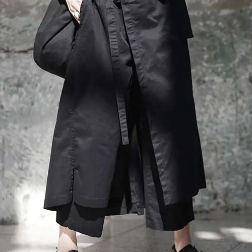 Load image into Gallery viewer, High Elastic Waist Black Irregular Bandage Wide Leg Pants New Loose Fit Trousers Women Fashion Spring Autumn 2025 JI0840
