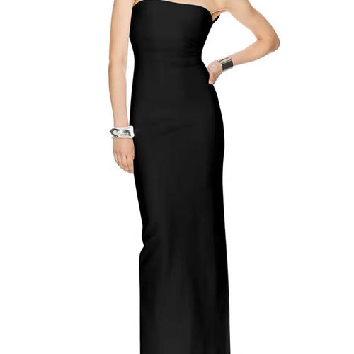 Load image into Gallery viewer, Solid Slimming Dresses For Women Strapless Sleeveless High Waist Temperament Long Dress Female Fashion Style New

