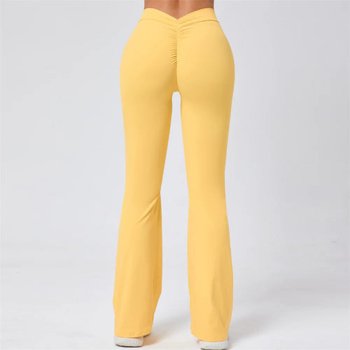 Load image into Gallery viewer, Flare Leggings V-shaped Hip Yoga Pants Women High Waist Wide Leg Pants Women Gym Fitness Sports Flared Pant Latin Dance Trousers
