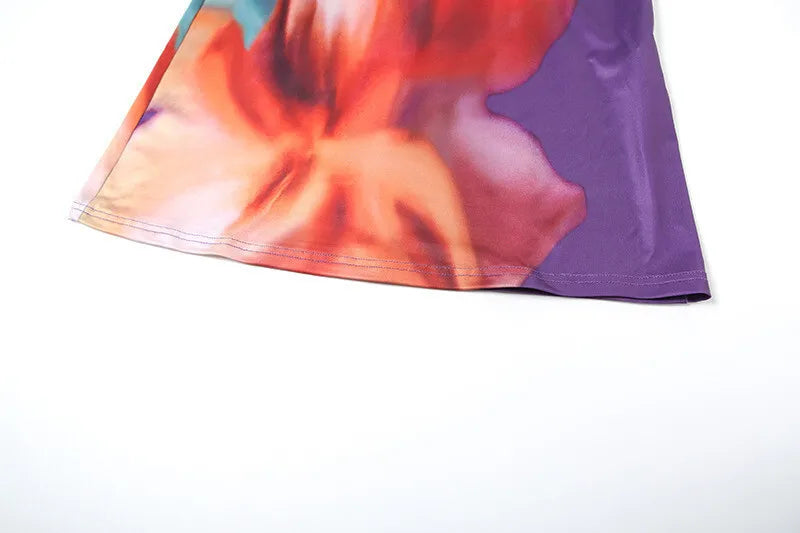 Elegant Beach Sexy Skirt Two Piece Sets Women Strapless Tops And Maxi Skirt Female Print Vacation Club 2 Piece Set