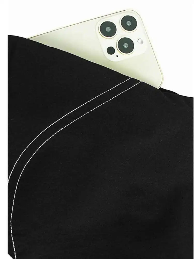 Women Black Topstitched Mesh Big Size Strap Dress New Square Collar Sleeveless Fashion Tide Spring Autumn 2025  1DH6192