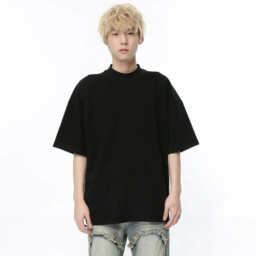 Load image into Gallery viewer, Round Neck Male T-shirt Simple Solid Color Men&#39;s Short Sleeve Tops Korean Stylish Solid Color Menwear Summer Trend 9C4742
