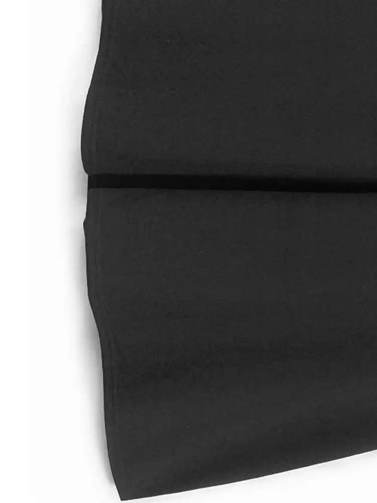 High Elastic Waist Black Denim Color-block Drawstring Half-body Skirt Women Fashion Tide New Spring Autumn 2025 1DJ0084