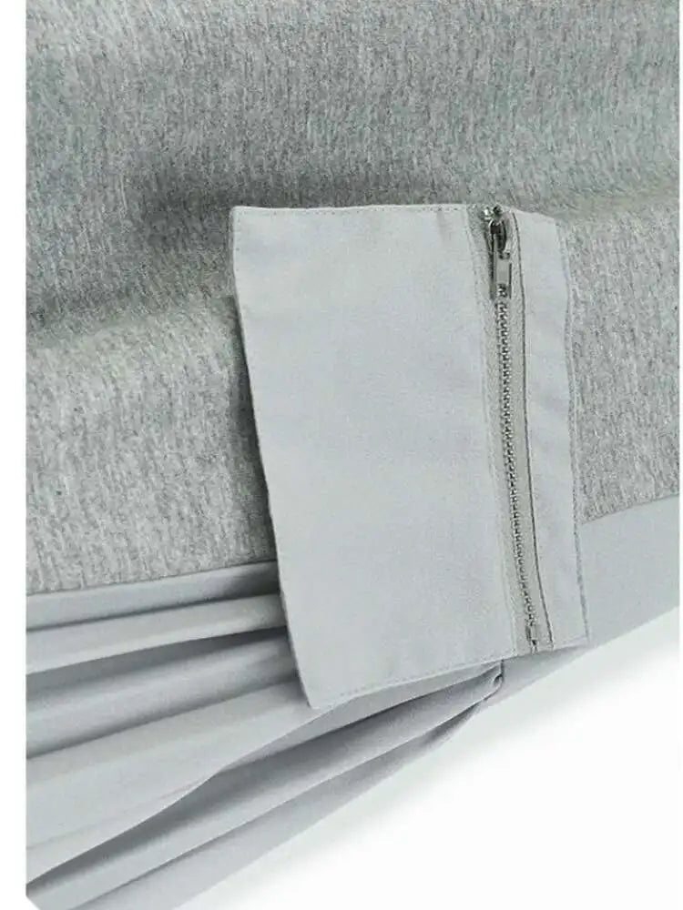 Women Black Pocket Pleated Big Size Midi Casual Dress New Round Neck Short Sleeve Fashion Tide Spring Summer 2025 1DJ0137