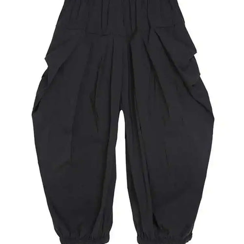 Load image into Gallery viewer, High Elastic Waist Black Pleated Casual Pants New Loose Fit Trousers Women Fashion Tide Spring Autumn 2025 1DF4770
