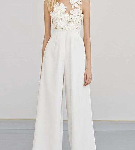 Solid Spliced Appliques Slimming Dresses For Women V Neck Sleeveless High Waist Temperament Jumpsuit Female Fashion