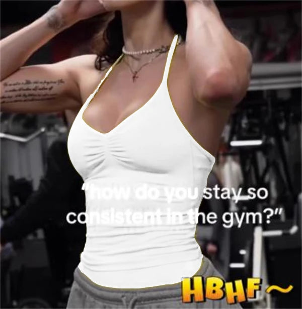 Impact Longline Larger Strappy Top Sports Yoga Vest Women Fitness Tank Gym Beautiful Open Back Bra Running Workout Halter