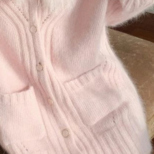 Load image into Gallery viewer, Women Fur Patchwork Hooded Grunge Cardigan Streetwear Vintage Single Breasted Solid Jackets Y2k Aesthetic Casual Loose Sweaters
