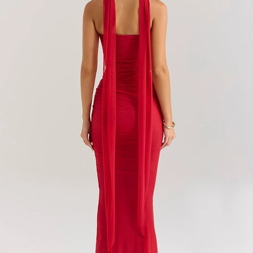 Load image into Gallery viewer, Sexy Two Pieces Sets For Women Strapless Off-shoulder Sleeveless Tops And Elegant High Waist Long Skirt Two Pieces Sets
