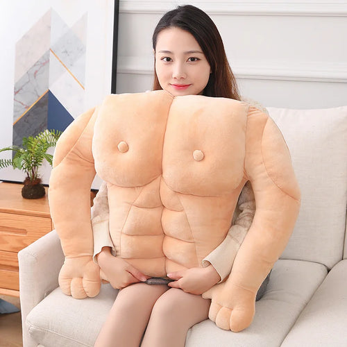 Load image into Gallery viewer, 1pc 50*70cm Sexy Muscle Body Plush Pillow Stuffed Soft Sofa Chair Cushion Creative Muscular Man Dolls for Boyfriend Present
