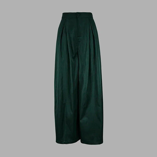 Load image into Gallery viewer, Women&#39;s Christmas Green Pant Outifits Fall 2024 Wide Leg Trousers with Pocket for Female Clothes Spring
